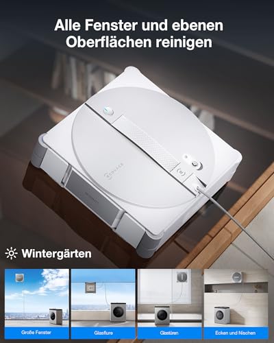 ECOVACS WINBOT W3 OMNI Fensterputzroboter mit Multifunktionsstation, Automatische Reinigung der Wischpads, Intelligente Reinigung entlang der Ränder, Sprühen mit drei Düsen, App-Steuerung - 6