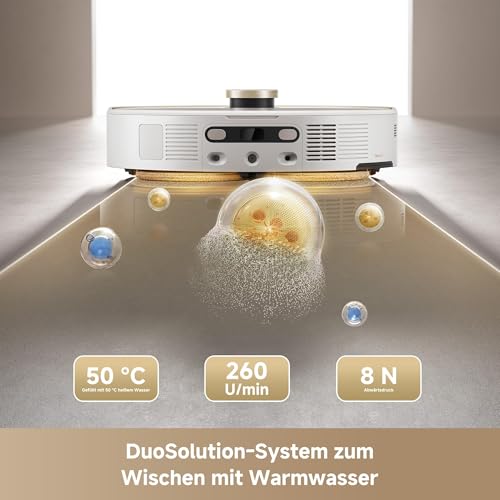 MOVA V50 Ultra Saugroboter, 24.000 Pa Saugkraft & Thermo-Wischen, Weiß | DuoSolution System, FlexScope Navigation & StepMaster System, Powered by dreame - 9