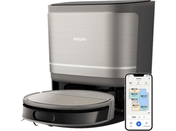 PHILIPS XU9100/10 HomeRun 9000 Series Aqua mit Wischfunktion und App, Hindernissenerkennung, Saugroboter